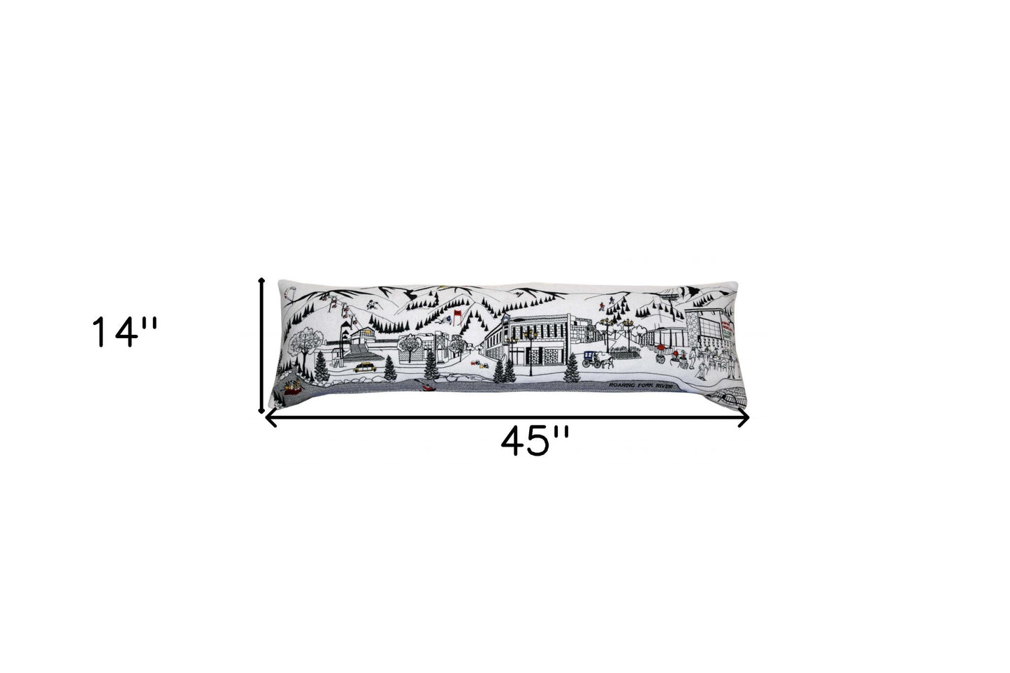 46" White Aspen Daylight Skyline Lumbar Decorative Pillow FurniFindUSA