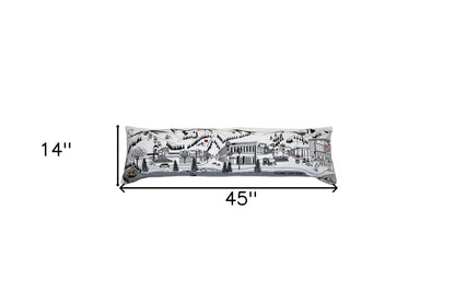 46" White Aspen Daylight Skyline Lumbar Decorative Pillow FurniFindUSA