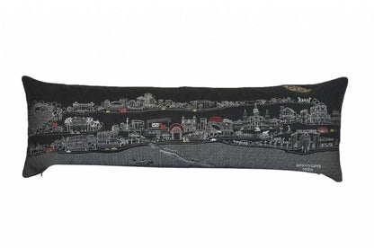 14" X 46" Cream New Orleans Daylight Skyline Lumbar Decorative Pillow HomeRoots