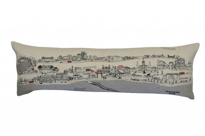 46" White New Orleans Daylight Skyline Lumbar Decorative Pillow FurniFindUSA