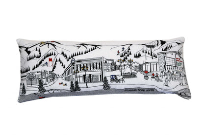 35" White Aspen Daylight Skyline Lumbar Decorative Pillow FurniFindUSA
