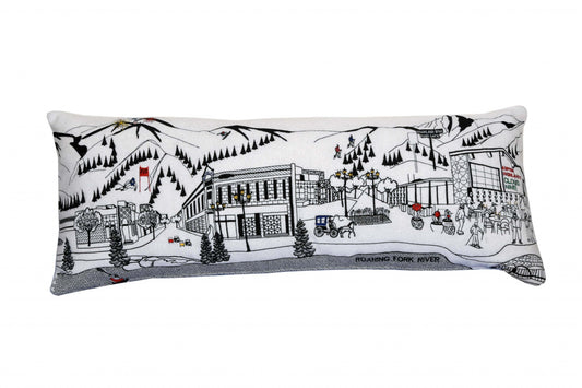 35" White Aspen Daylight Skyline Lumbar Decorative Pillow FurniFindUSA