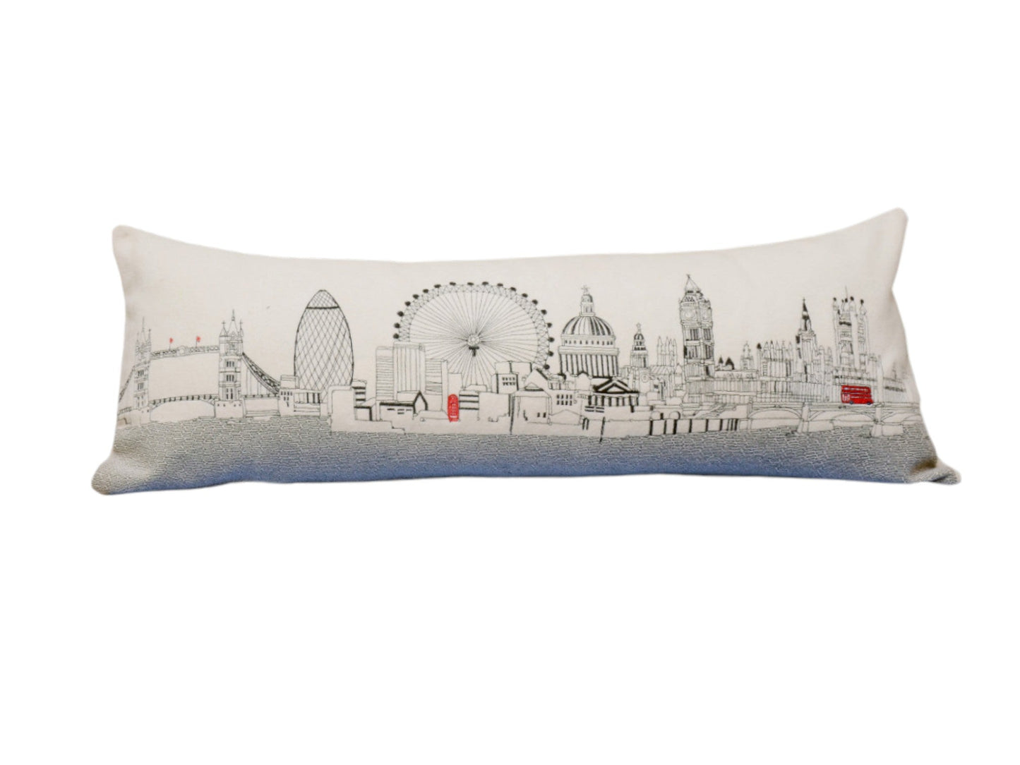35" White London Daylight Skyline Lumbar Decorative Pillow FurniFindUSA