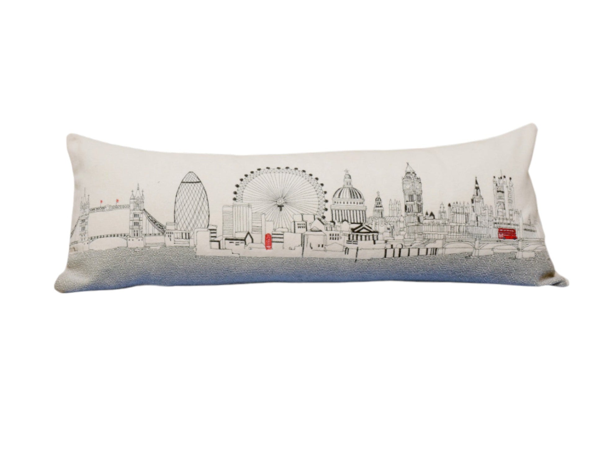35" White London Daylight Skyline Lumbar Decorative Pillow FurniFindUSA
