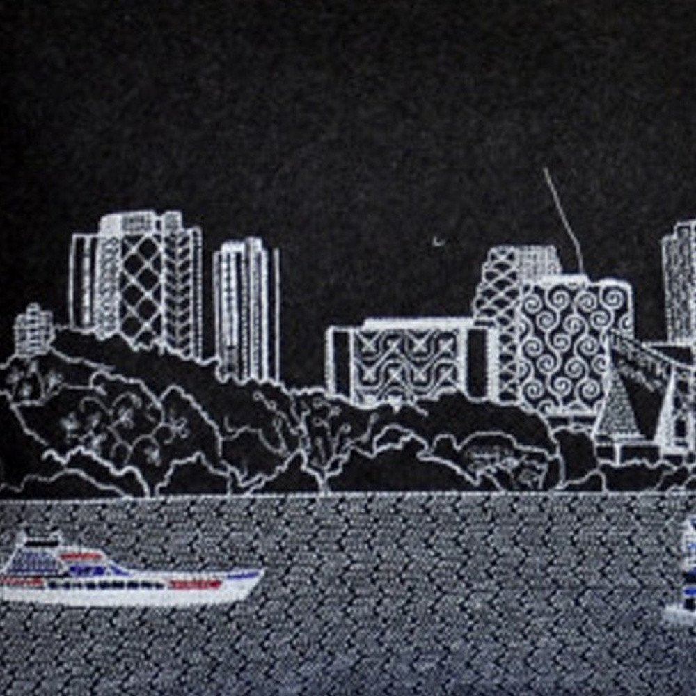 14" X 35" Dark Gray And White Minneapolis Nighttime Skyline Lumbar Decorative Pillow — view 3