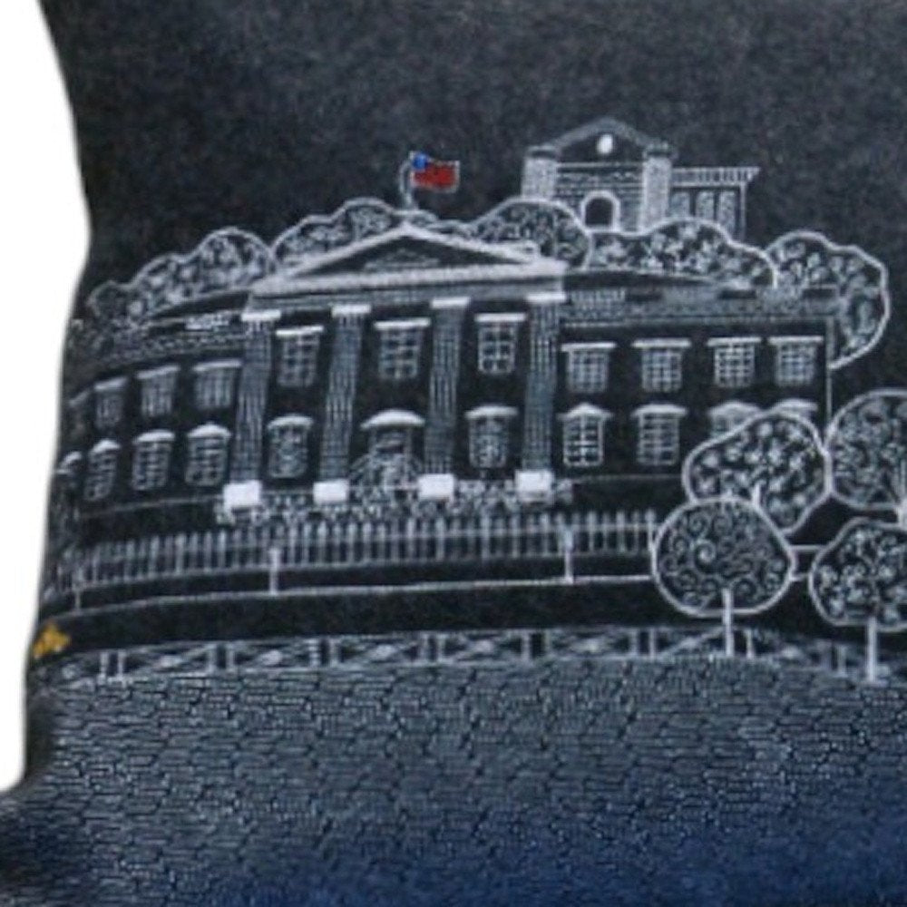14" X 35" Cream Washington DC Daylight Skyline Lumbar Decorative Pillow HomeRoots