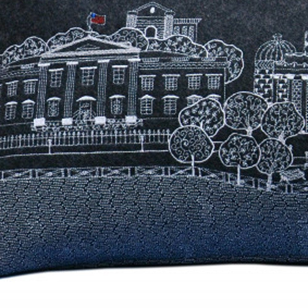 14" X 35" Cream Washington DC Daylight Skyline Lumbar Decorative Pillow — view 2