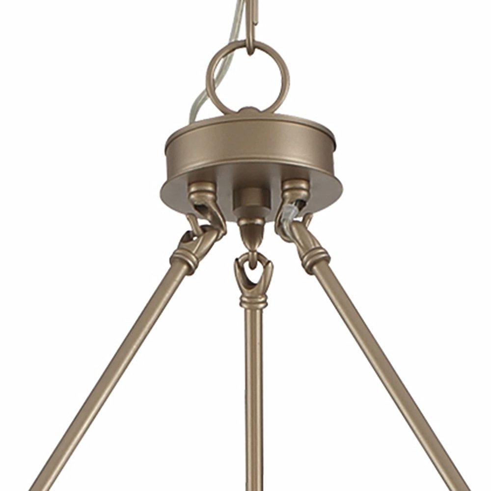 Brass Candle Style Multi Light Metal Dimmable Chandelier — view 3