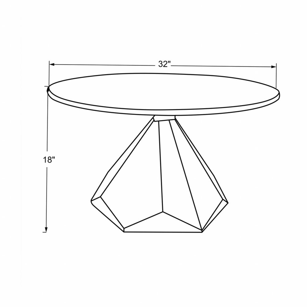 32" Brown And White Solid Wood and Marble Geo Coffee Table HomeRoots