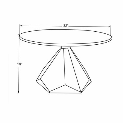 32" Brown And White Solid Wood and Marble Geo Coffee Table HomeRoots