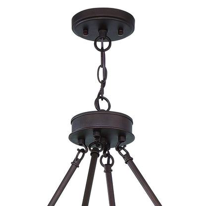 Bronze Candle Style Twelve Light Metal Dimmable Chandelier