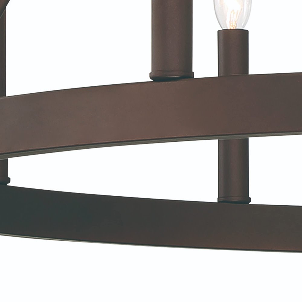Bronze Candle Style Twelve Light Metal Dimmable Chandelier — view 6