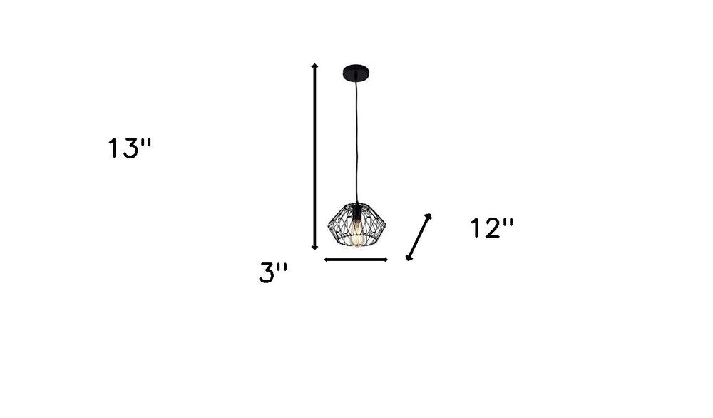 Black Unique Statement Metal Dimmable Chandelier With Black Shades HomeRoots