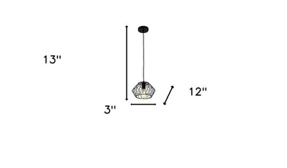 Black Unique Statement Metal Dimmable Chandelier With Black Shades HomeRoots