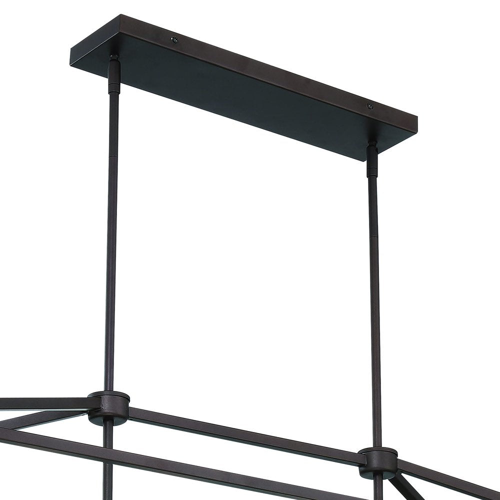 Bronze Candle Style Six Light Metal Dimmable Chandelier — view 2