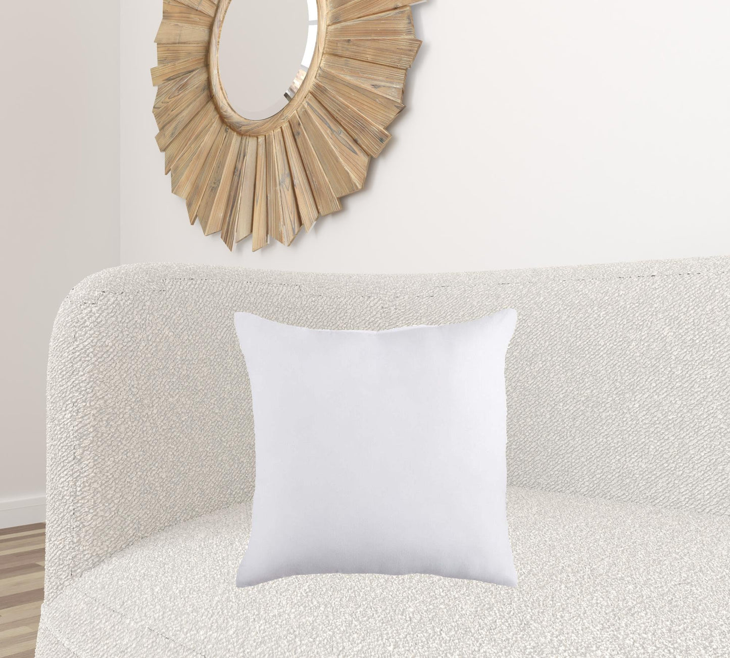 20" X 20" White Blown Seam 100% Cotton Throw Pillow Insert FurniFindUSA