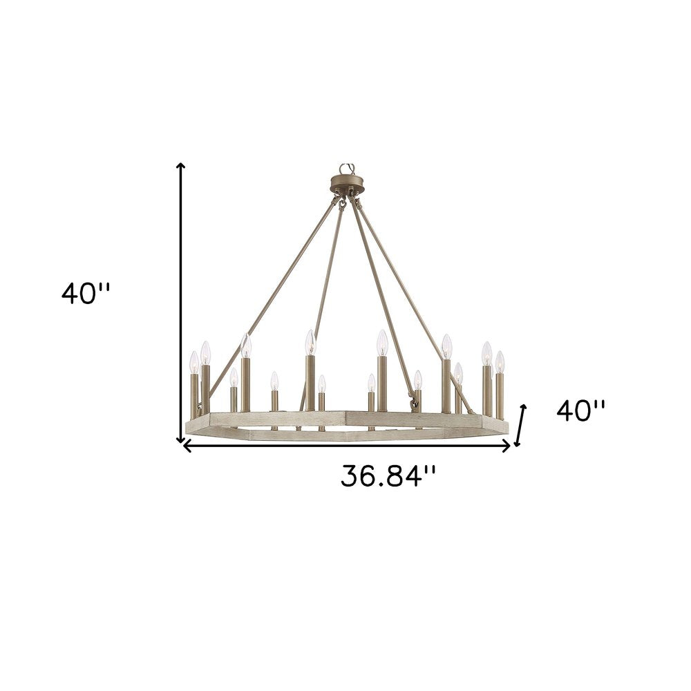 Brass Candle Style Multi Light Metal Dimmable Flush Chandelier — view 7