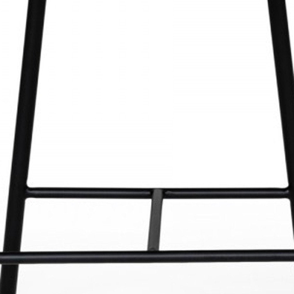 26" Yellow And Black Iron Low Back Counter Height Bar Chair HomeRoots