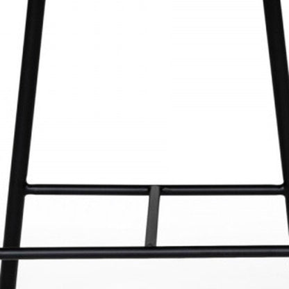 26" Yellow And Black Iron Low Back Counter Height Bar Chair HomeRoots