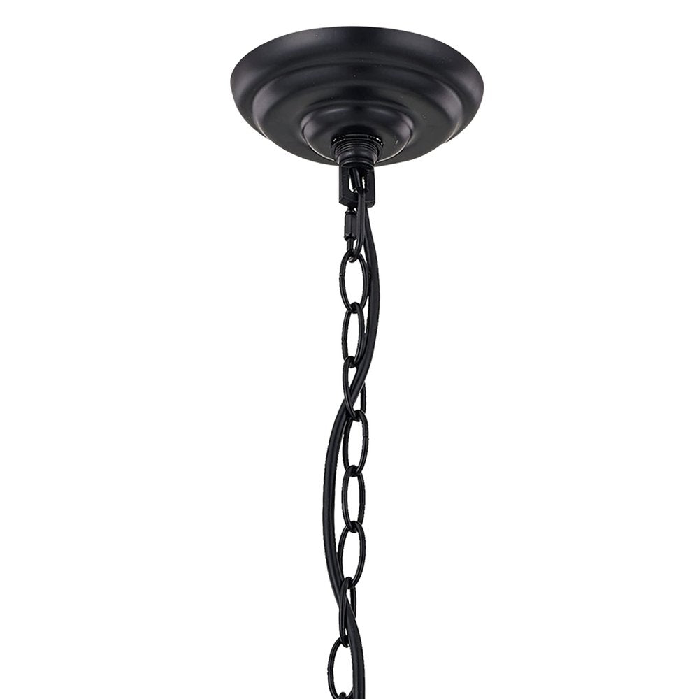 Black And Gold Candle Style Twelve Light Metal Dimmable Chandelier — view 3