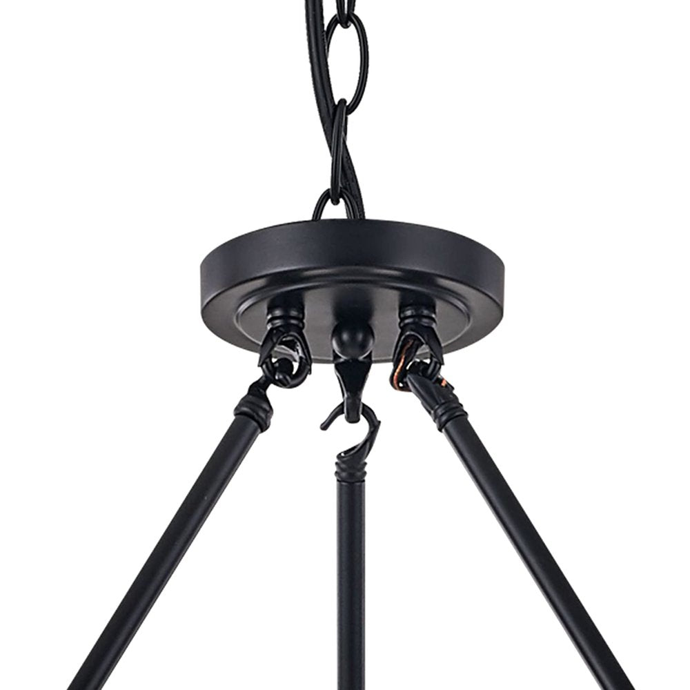 Black And Gold Candle Style Twelve Light Metal Dimmable Chandelier — view 4