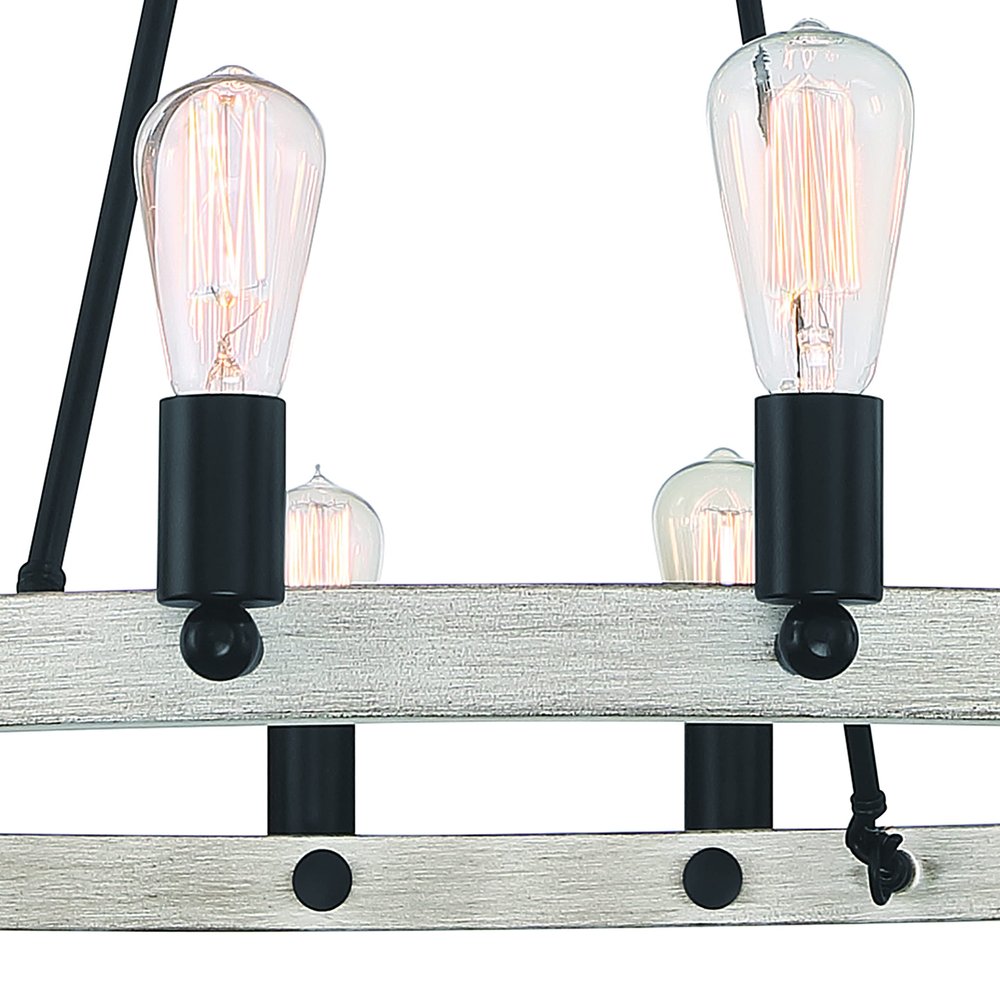 Black And Gray Candle Style Multi Light Metal Dimmable Chandelier — view 6