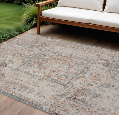 9' X 12' Beige Indoor Outdoor Area Rug HomeRoots