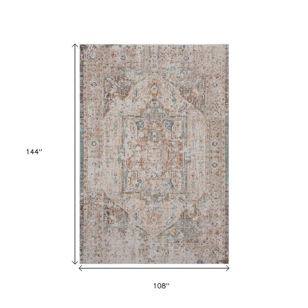 9' X 12' Beige Indoor Outdoor Area Rug HomeRoots