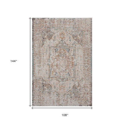 9' X 12' Beige Indoor Outdoor Area Rug HomeRoots