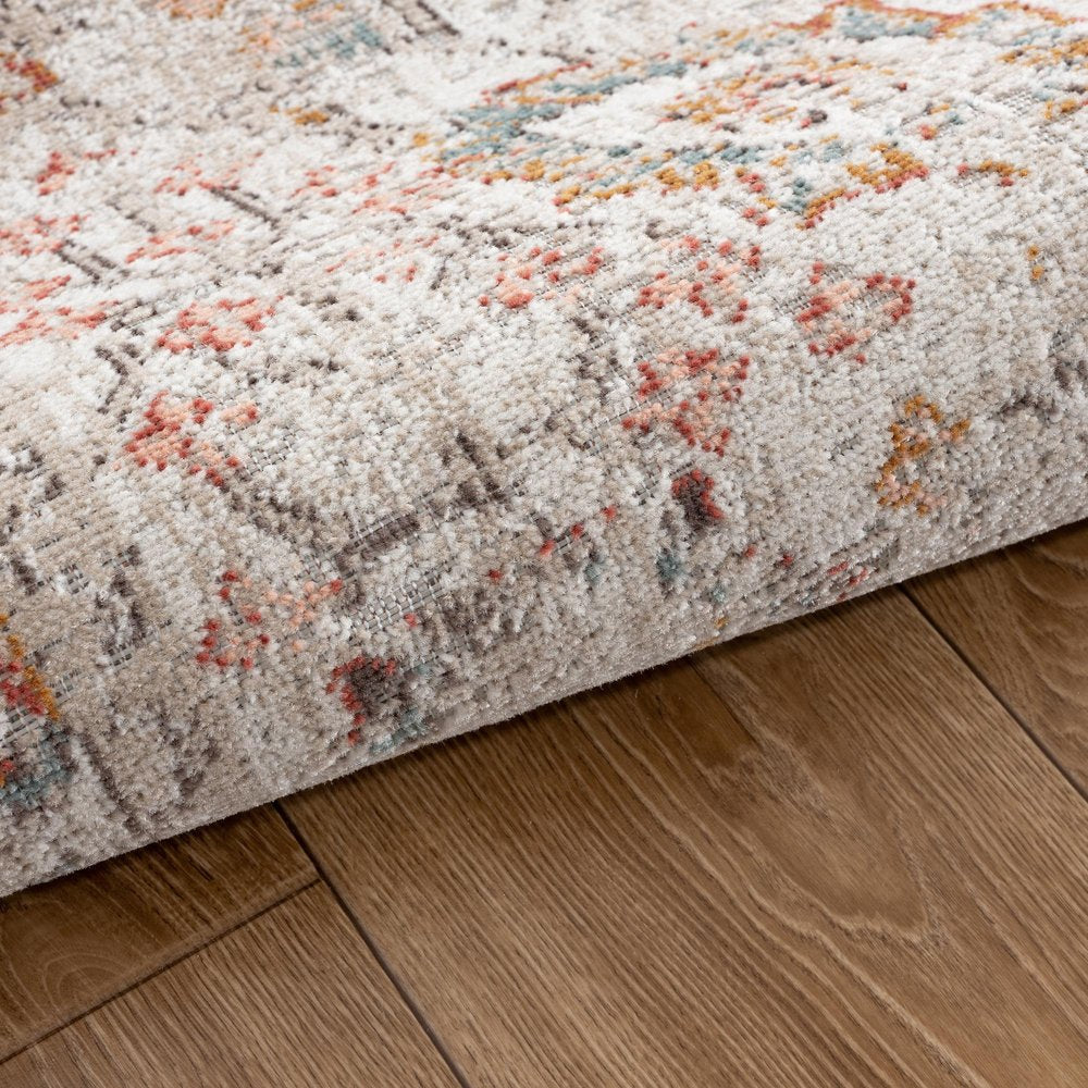 9' X 12' Beige Floral Stain Resistant Indoor Outdoor Area Rug HomeRoots