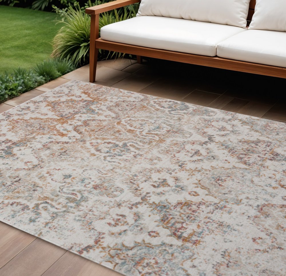 9' X 12' Beige Indoor Outdoor Area Rug — view 1
