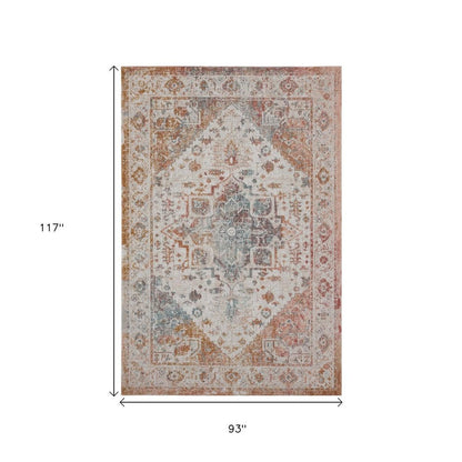 8' X 10' Beige Indoor Outdoor Area Rug HomeRoots