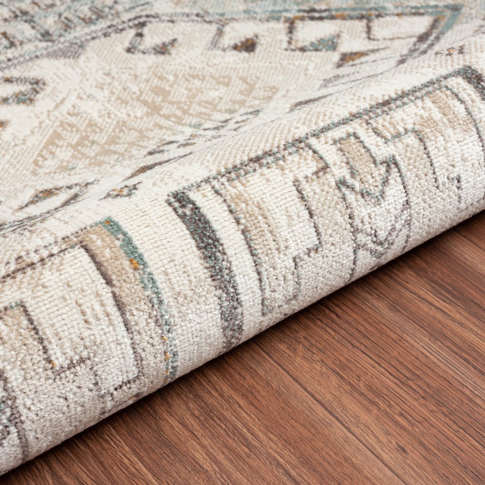 5' X 8' Cream Indoor Outdoor Area Rug — view 5