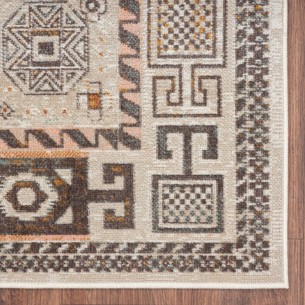 5' X 8' Cream Indoor Outdoor Area Rug HomeRoots