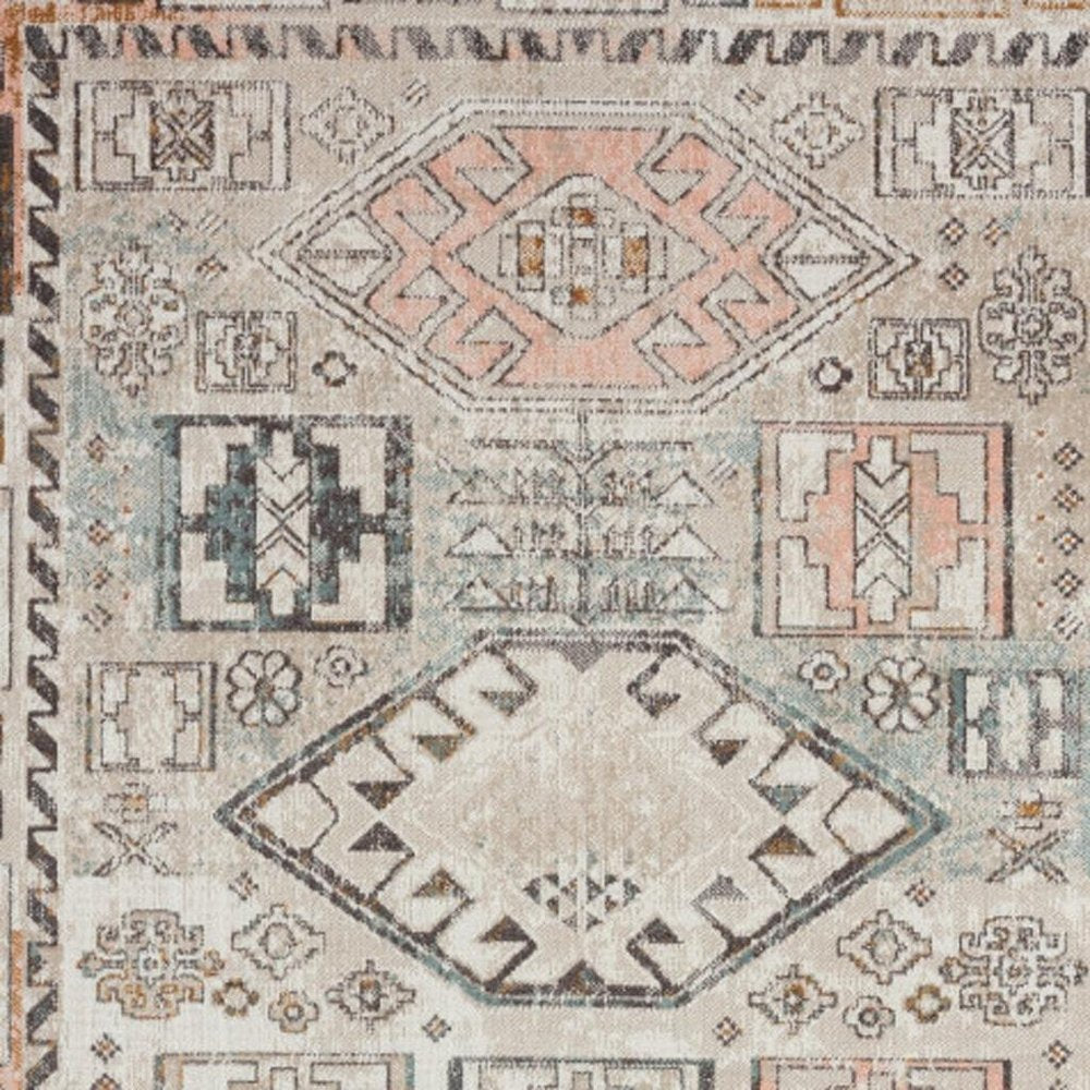 5' X 8' Cream Indoor Outdoor Area Rug HomeRoots