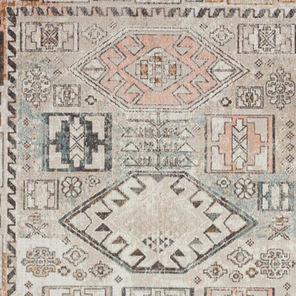5' X 8' Cream Indoor Outdoor Area Rug HomeRoots