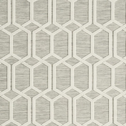 8' X 10' Gray And Ivory Indoor Outdoor Area Rug HomeRoots