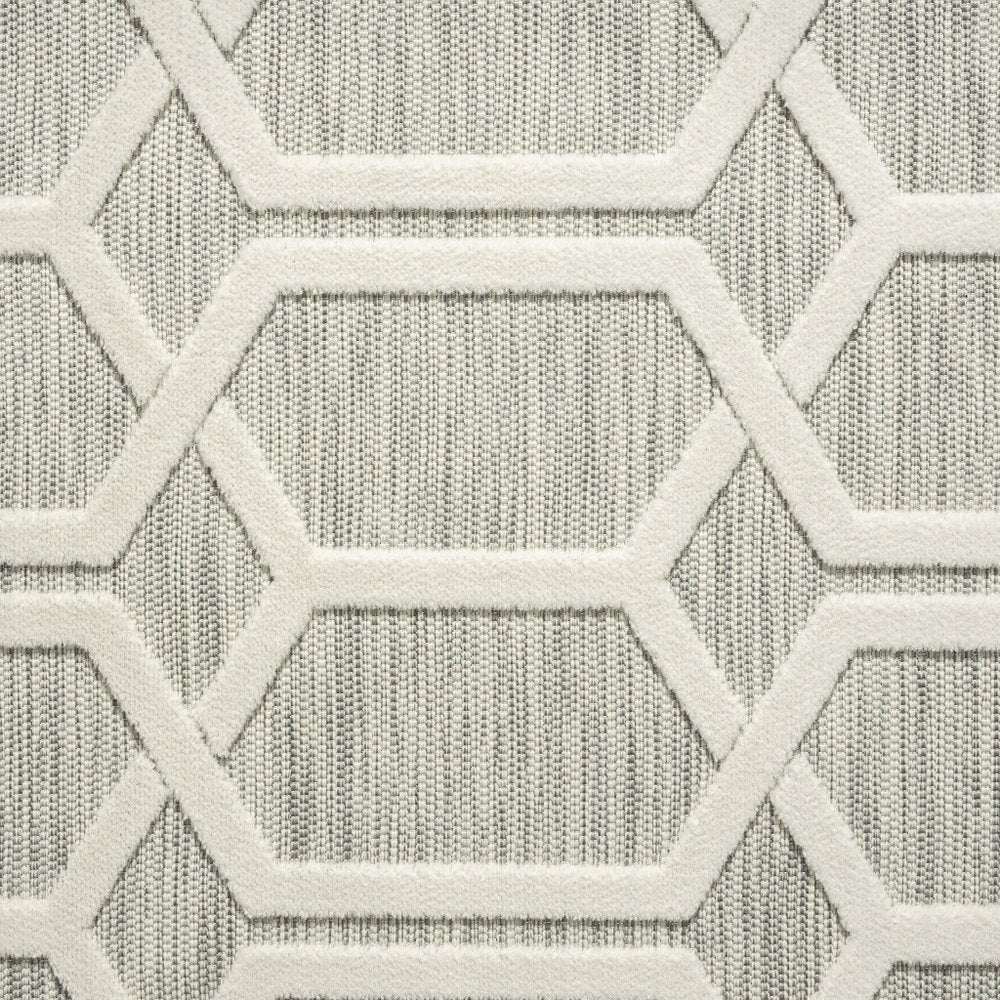 8' X 10' Gray And Ivory Indoor Outdoor Area Rug — view 2