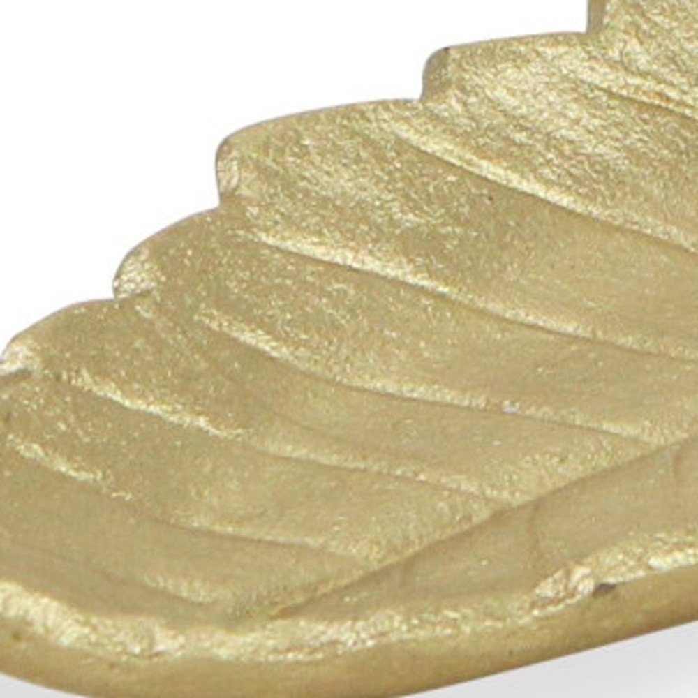 10" Gold Cast Iron Leaf Vanity Tray HomeRoots