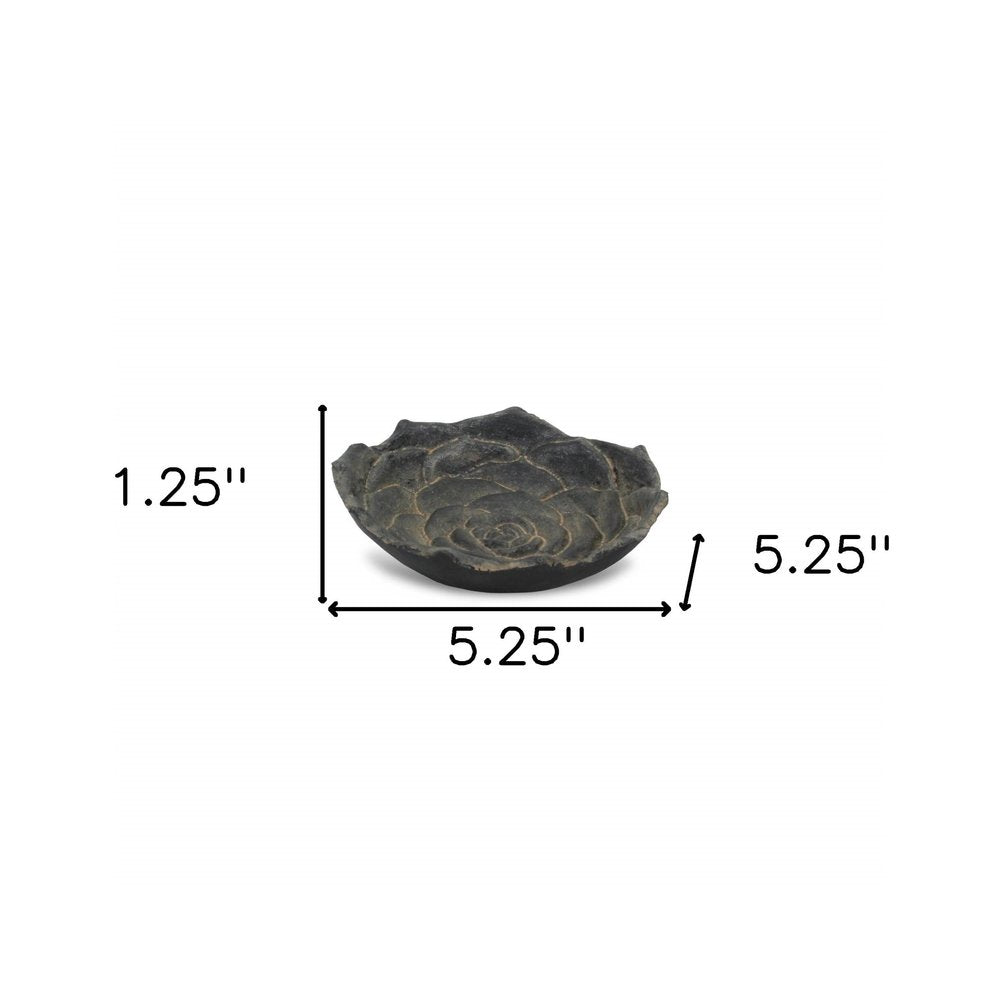 5" Black Novelty Metal Handmade Tray HomeRoots