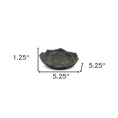 5" Black Novelty Metal Handmade Tray HomeRoots