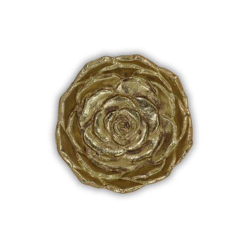 5" Gold Novelty Metal Handmade Tray HomeRoots