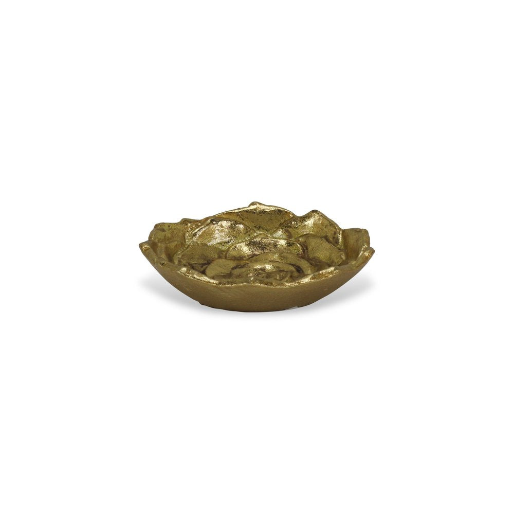 5" Gold Novelty Metal Handmade Tray HomeRoots