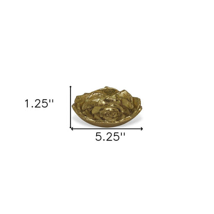 5" Gold Novelty Metal Handmade Tray HomeRoots