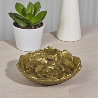 5" Gold Novelty Metal Handmade Tray HomeRoots