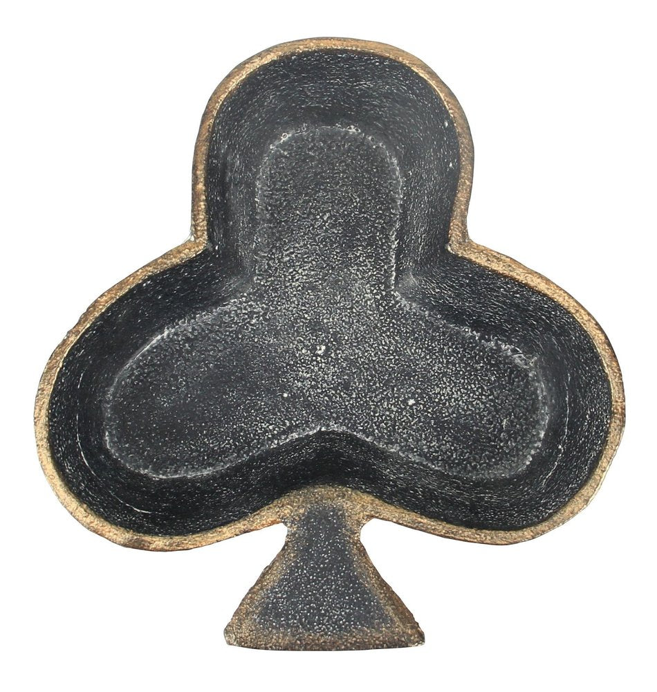 6" Black and Gold Club Cast Iron Vanity Tray — view 1