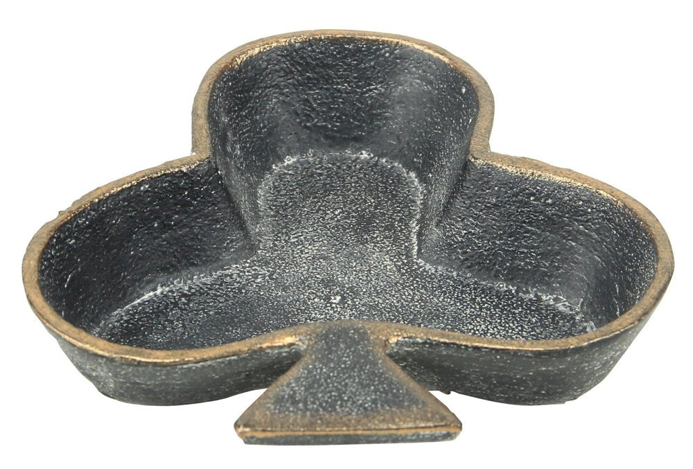 6" Black and Gold Club Cast Iron Vanity Tray HomeRoots