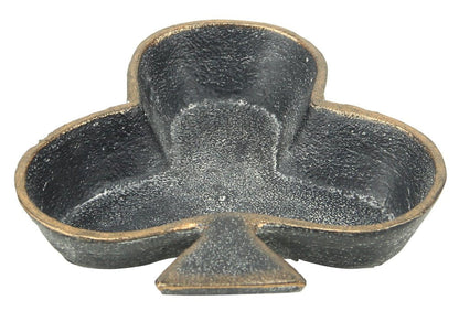 6" Black and Gold Club Cast Iron Vanity Tray HomeRoots