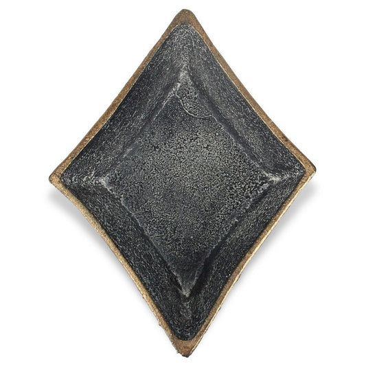 5" Black Cast Iron Diamond Square Bowl HomeRoots