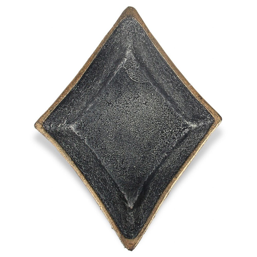 5" Black Cast Iron Diamond Square Bowl HomeRoots
